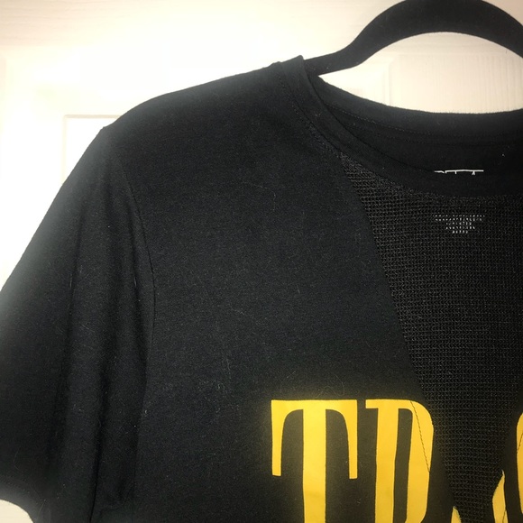 Trust No One Graphic T With Mesh V-Neck - Picture 4 of 8